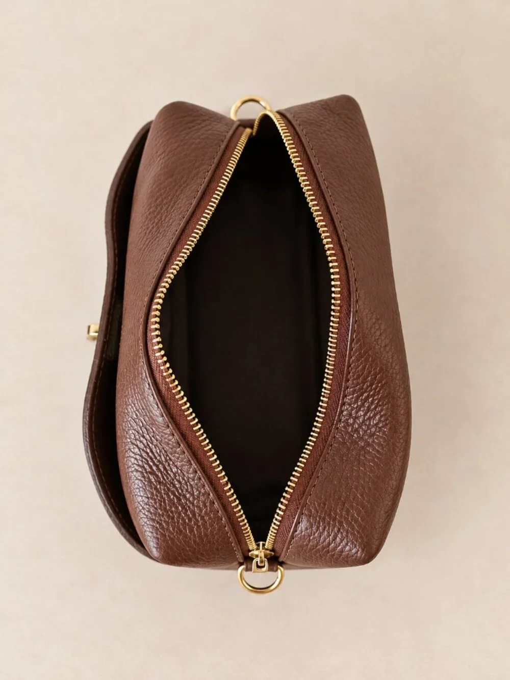 Cognac Genuine Leather Crossbody Bag, Italian Leather Shoulder Bag
